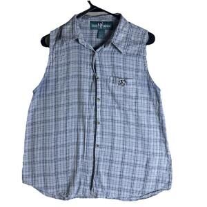 Vintage 90’s Big Dogs Plaid Shirt Vest Plaid Dog Logo Grunge Preppy Sz L